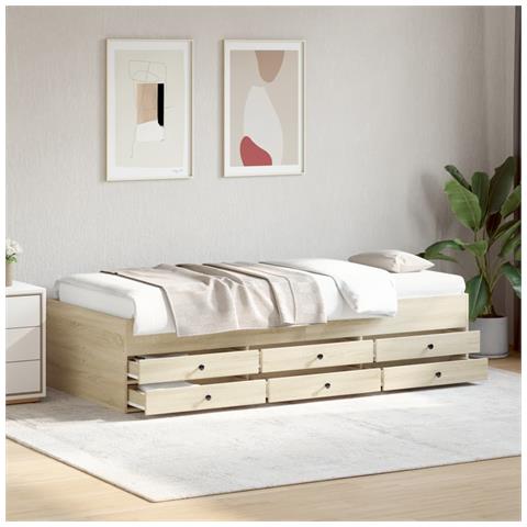 Divano Letto Con Cassetti Senza Materasso 90x200 Cm - Foto 8