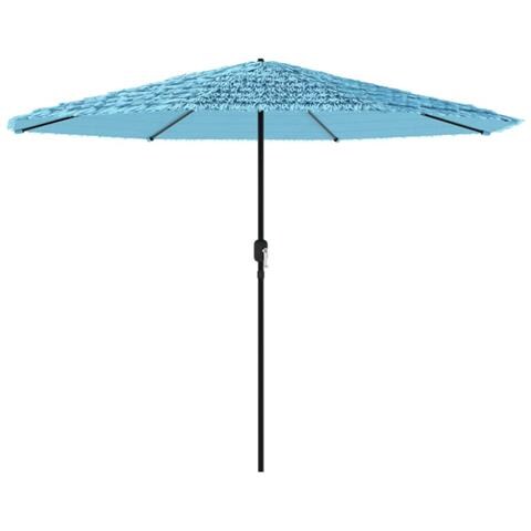 Ombrellone Giardino Con Palo In Acciaio Blu 388x388x248 Cm - Foto 1