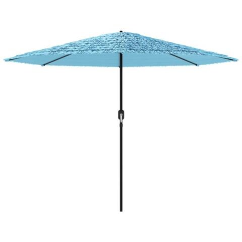 Ombrellone Giardino Con Palo In Acciaio Blu 388x388x248 Cm - Foto 2