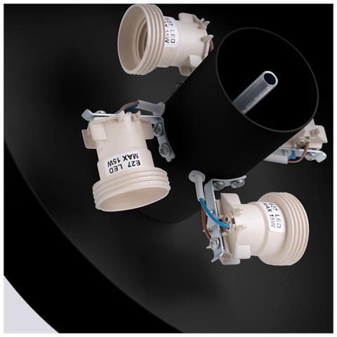 Lampada Da Soffitto Omiq Nero Sl. 1678 - Moderno Lampada Da Soffitto Nero 15x30x30 Cm - Foto 8