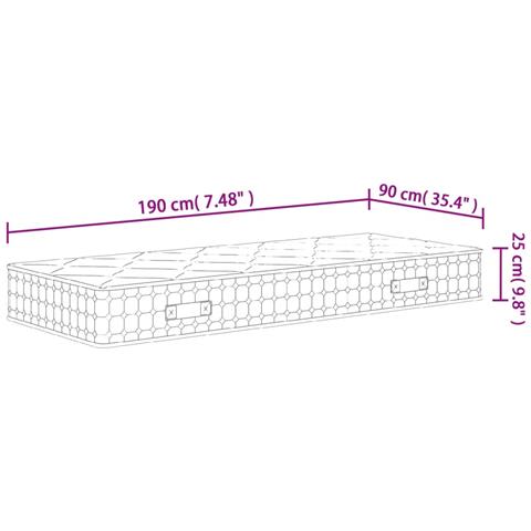 Materasso Molle Insacchettate Medio Rigido 90x190cm Single Size - Foto 9