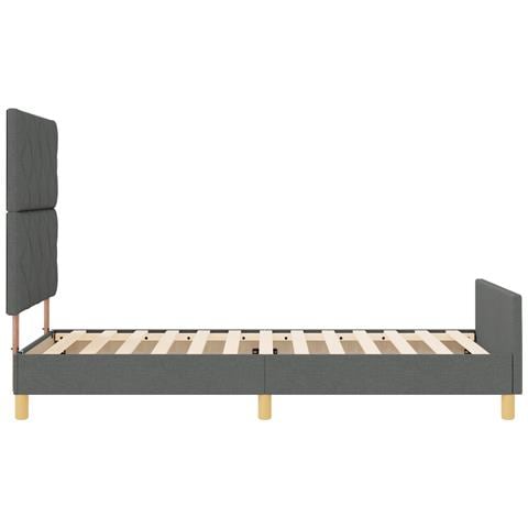 Struttura del Letto Grigio Scuro 90x190 cm in Tessuto - - Foto 9