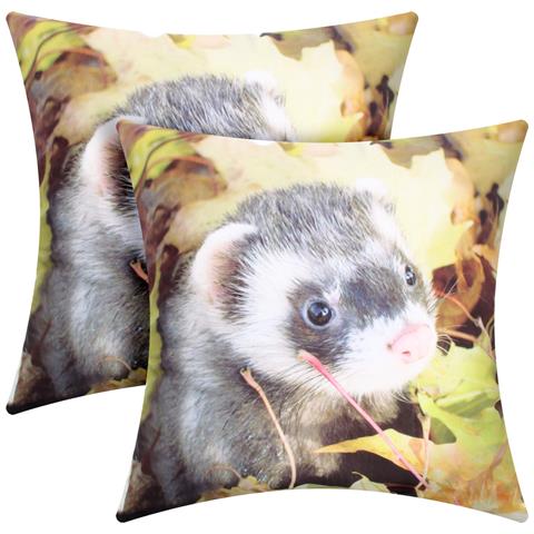 Set Di 2 Copricuscini 40x40 Cm Design Furetto - Foto 2