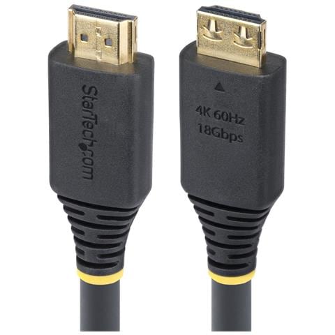 Cavo HDMI ad Alta Velocità da 6,1m con Connettori a Scatto, 4K 60Hz / 1440p 144Hz, HDR10 / HDCP 2.2/ARC, 18Gbps, Cavetto HDMI UHD per TV / Monitor in TPE - Foto 1