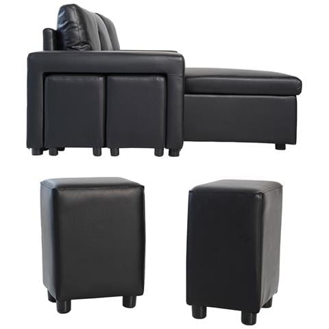 Tonydivano Letto Angolare 3 Posti Nero - Foto 5