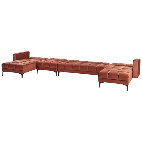 6 Posti Alnes Velluto Rosso Chiaro - Foto 2