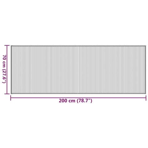 Tappeto Rettangolare Nero 70x200 cm in Bambù - Foto 8