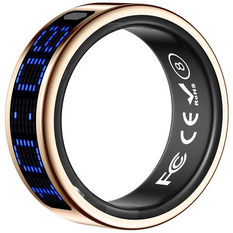 Smart Ring Con Display: Controllo Touch, Monitoraggio Fitness E Telecomando Pinkgold 13 - Foto 7