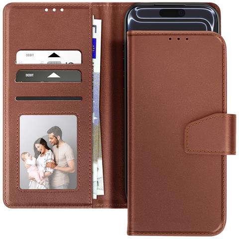 Custodia A Portafoglio Per Iphone 17 Pro Max In Pelle Premium Con Funzione Stand - Foto 5