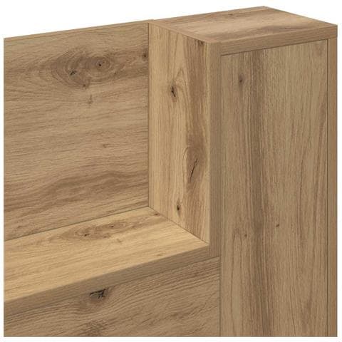 Testiera con lo scaffale Rovere artigianale 120 x 15 x 103,5 cm - Foto 9