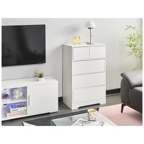 Cassettiera 5 Cassetti Alberta Bianco - Foto 1