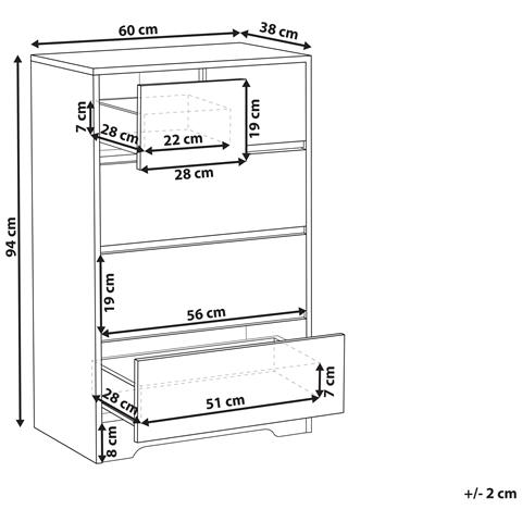 Cassettiera 5 Cassetti Alberta Bianco - Foto 7