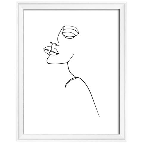 Silhouette Struttura In Legno, 15x20 Cm, Bianco - Foto 1