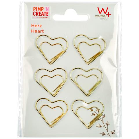 Graffetta Decorativa In Metallo, Pimp And Create, Forma Di Cuore, Oro - Foto 1
