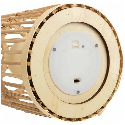 Vaso In Rattan Intrecciato Con Candela A Batteria D16x59,5h Cm - Foto 6