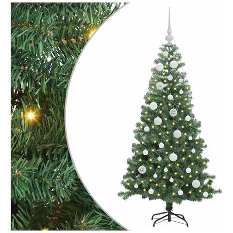 Albero di Natale con 150 LED con supporto Verde 120 cm PVC - Foto 1