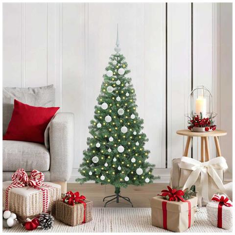 Albero di Natale con 150 LED con supporto Verde 120 cm PVC - Foto 2