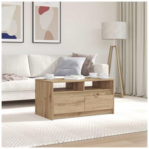 Tavolino da salotto Rovere Artigianale 90 x 50 x 45 cm - Foto 2