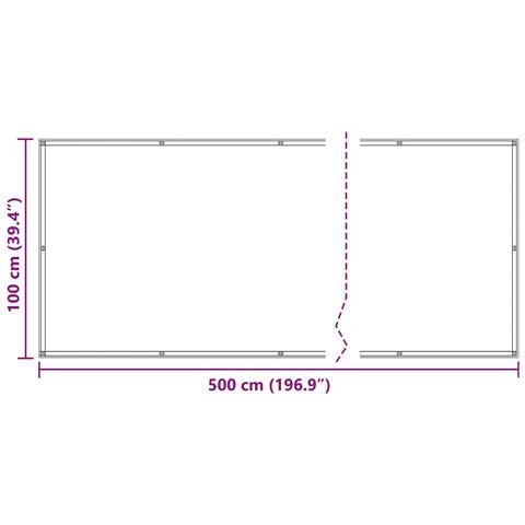 Schermo da balcone Giallo e Bianco 100 x 500 cm Tessuto Oxford - Foto 8