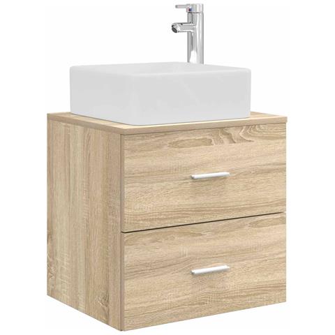 Mobile Lavabo da Parete Rovere Sonoma 53 x 34,5 x 63 cm - Foto 1