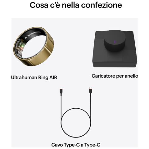 Ring AIR - Monitor del sonno e dell'attività fisica, anello intelligente per uomo e donna, nessuna spesa per l'app per le funzioni standard, durata della batteria fino a 6 giorni (taglia 8) - Foto 2
