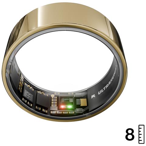 Ring AIR - Monitor del sonno e dell'attività fisica, anello intelligente per uomo e donna, nessuna spesa per l'app per le funzioni standard, durata della batteria fino a 6 giorni (taglia 8) - Foto 1