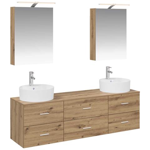 Set di mobili per il bagno 5 pcs Rovere Artigianale - Foto 1