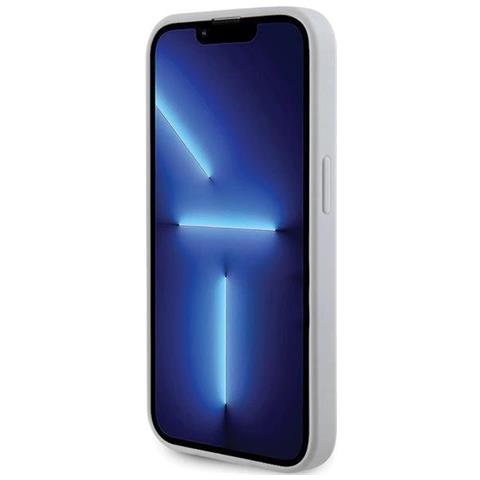 Guess Strass Custodia Metallica Con Logo Per Iphone 15 Pro - Argento - Foto 2