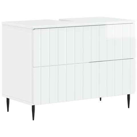 Armadio per Lavabo da Bagno ZWOLLE Bianco Lucido - Foto 1