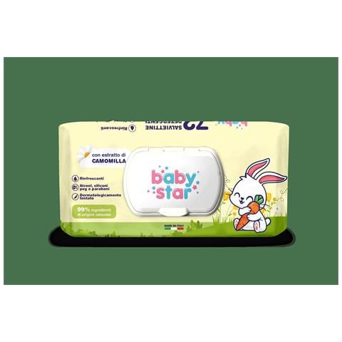 Babystar Salviettine Bebe' Camomilla 72 Pezzi - Foto 1