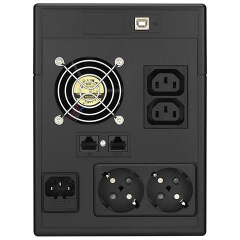 BlueWalker PowerWalker VI 2000 LCD / UK, Torre, ViewPower, 2x 12V / 9Ah, 0 - 40 °C, 50/60, Nero - Foto 2