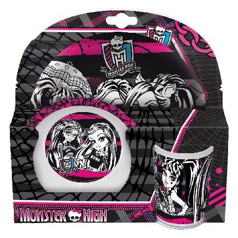 Monster High - Set 2 Piatti E 1 Bicchiere In Plastica - Foto 1