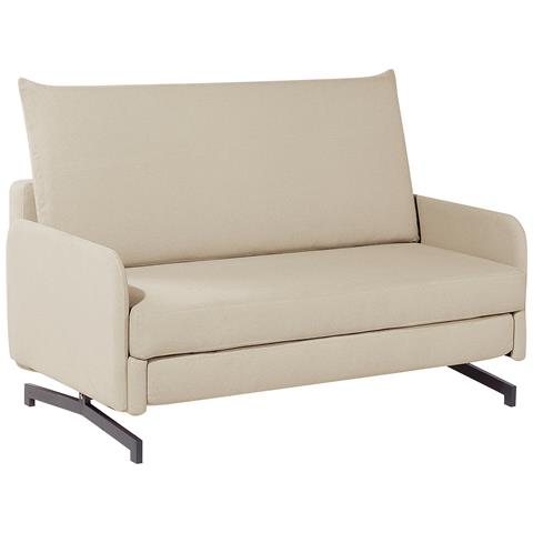 Divano Letto 2 Posti In Tessuto Beige Belfast - Foto 33