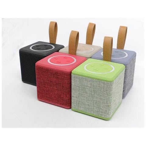 Mini Haut-parleur Bluetooth Design Cube En Toile Rétro - Foto 1