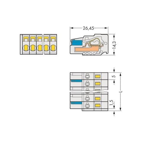 721-114/026-000 Grigio cavo di collegamento - Foto 3