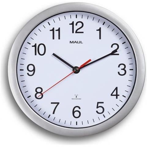 9052695 Orologio Da Parete Quartz Wall Clock Circle Silver,white - Foto 1