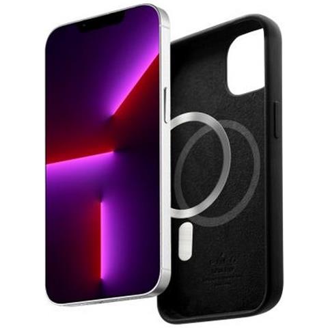 Cover Per Iphone 12/12 Pro Silicone Icon Magsafe, Nero - Foto 1
