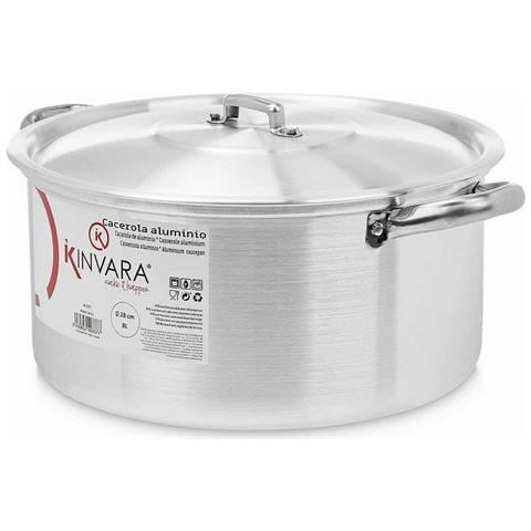 Casseruola Con Coperchio Argentato Alluminio 8 L (6 Unità) - Foto 3