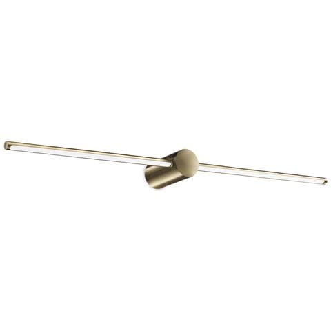 Applique Da Parete Contemporaneo Filo Alluminio Ottone Led 13w 3000k Ip44 - Foto 1
