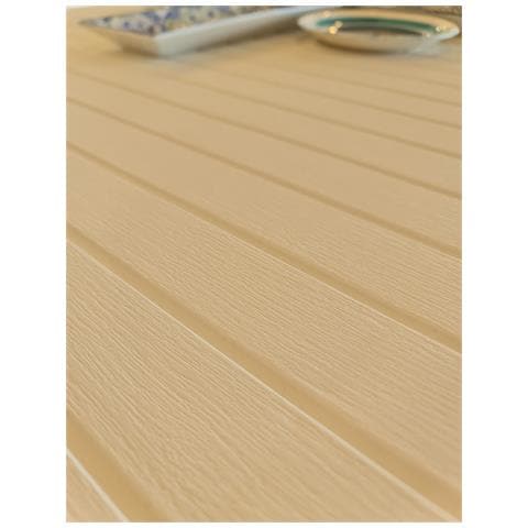 Tavolo Da Esterno Rettangolare 150x90 Cm Con Struttura In Resina E Piano Effetto Doghe Palau - Foto 8