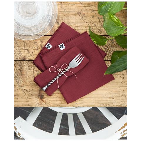 3 Tovaglioli 40 X 40 Cm Gaïa Fecce Di Vino - Foto 1