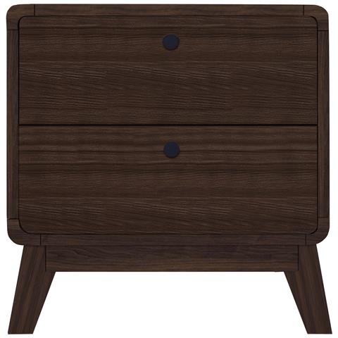 Cassie Comodino Con 2 Cassetti In Agglomerato Di Noce - Foto 2