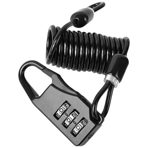 Lucchetto Per Casco Moto, Lucchetto Per Casco Bici, Lucchetto Con Cavo A 3 Cifre - Foto 1