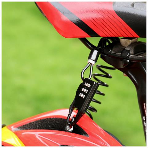 Lucchetto Per Casco Moto, Lucchetto Per Casco Bici, Lucchetto Con Cavo A 3 Cifre - Foto 4