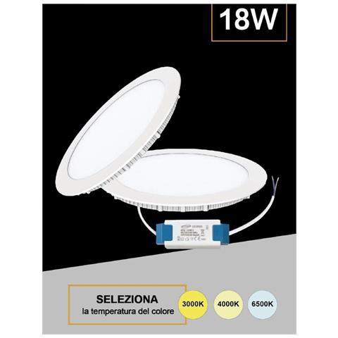 Pannello Led A Incasso Faretto Slim 18 Watt 3 Colori Luce Bianca Calda Naturale - Foto 1