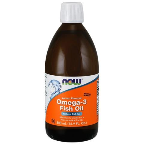 Olio Di Pesce Omega-3 Liquido 500 Ml (16,9 Fl Oz) Al Gusto Di Limone Now Foods - Foto 1