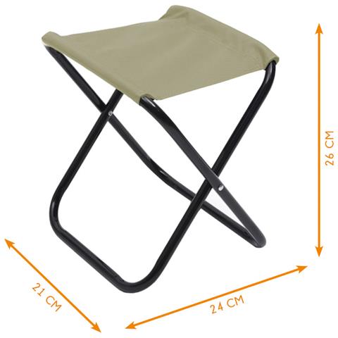 Sgabello Camping Mini Sedia Spiaggia Pieghevole Seduta Resistente Palmarito Palmarito Natural - Foto 3