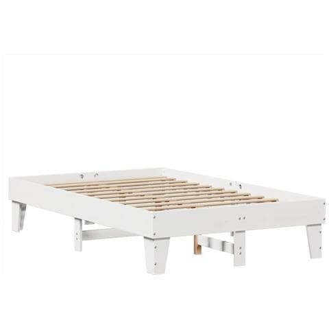 Letto Senza Materasso Bianco 120x190 Cm Legno Massello Di Pino - Foto 3