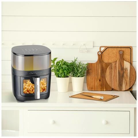 Friggitrice Ad Aria Senza Olio Cook Organics Pro Da 8 Litri A Doppio Scomparto, Con Finestra, Illuminazione E Controllo Touch - Foto 2