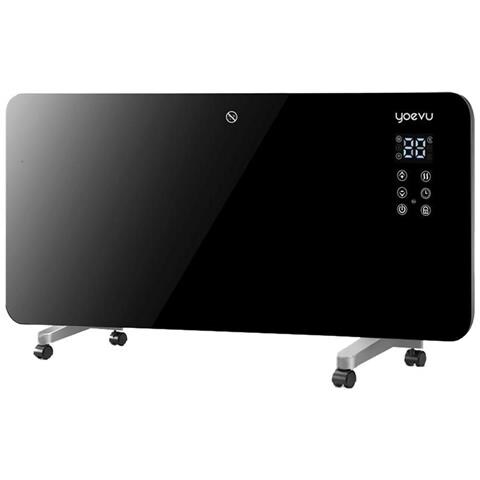 Riscaldatore Elettrico al Quarzo YV-1500GB Adatto per Stanze 15 m² con Wi-Fi Timer IP24 Colore Nero - Foto 1